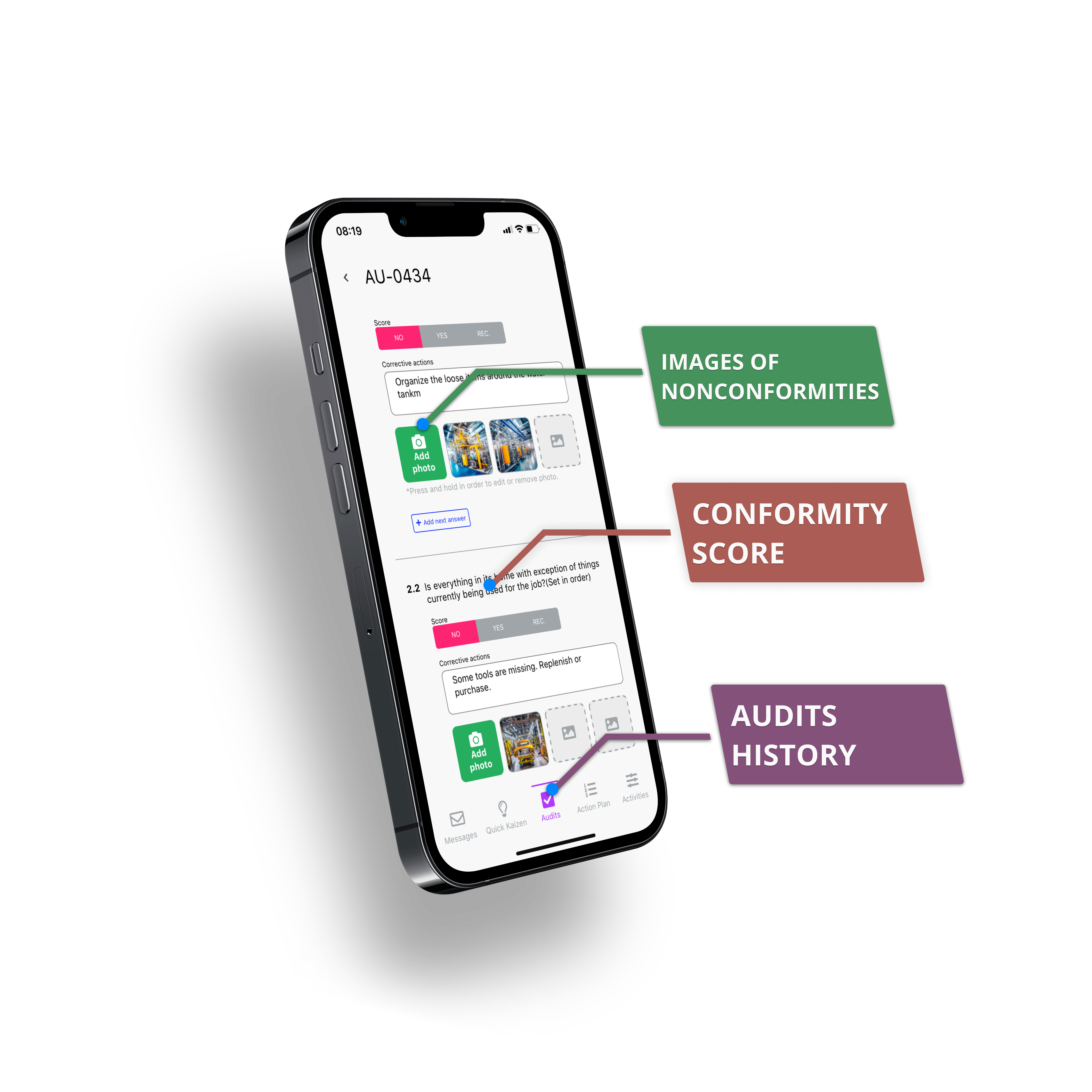 screenshot of Action Audit